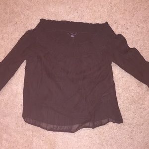 black off the shoulder long sleeve!!